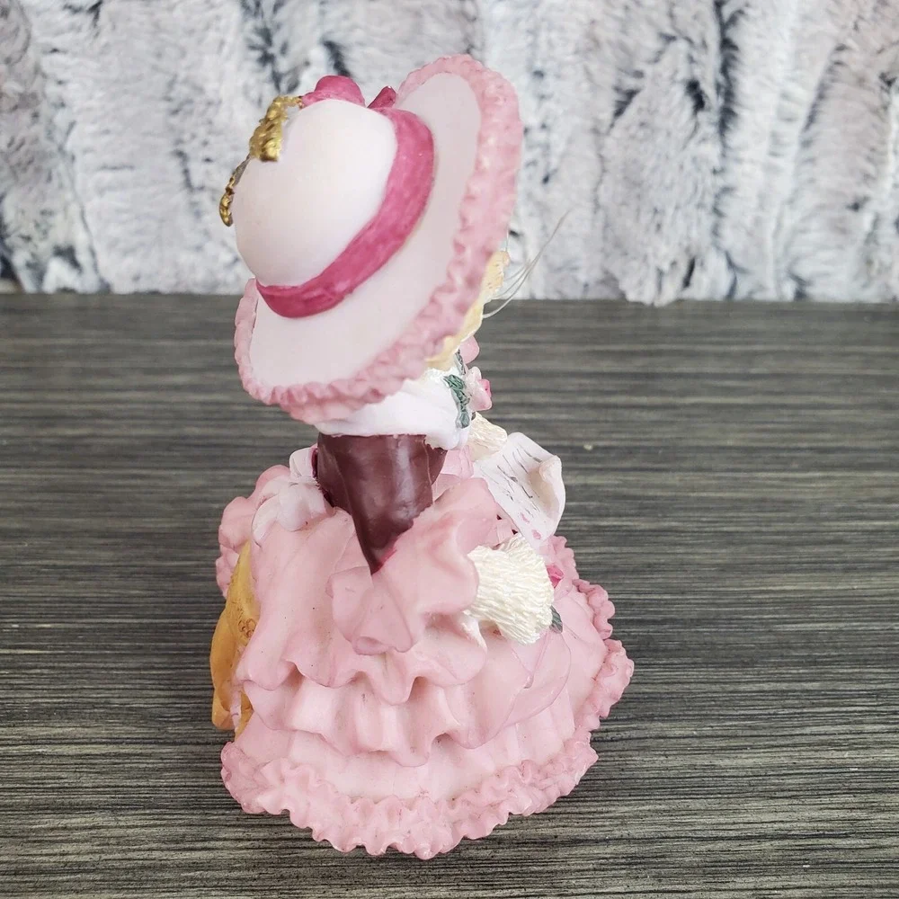 Southern Belle Love Valentine's Day Orange Cat Decorative Figurine 3.75